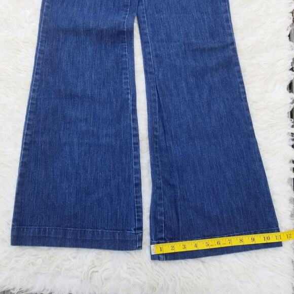 Y2K Flare Jeans NY & CO Size 2 Dark Stretch Denim Trouser Wide Leg Flared Jean - Picture 3 of 9
